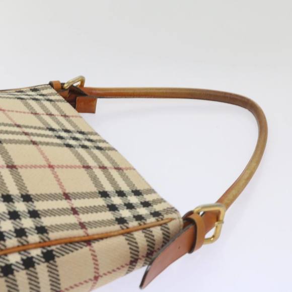 BURBERRY Nova Check Shoulder Bag Canvas Beige Auth 66603 - Picture 14 of 16